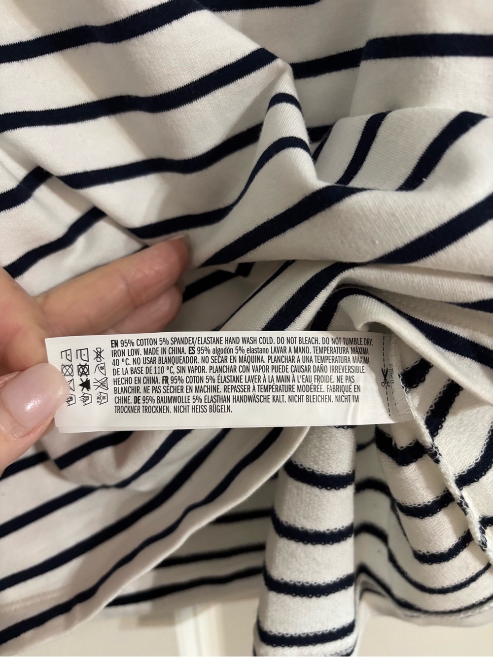 English Factory White and Black Striped Puff-Sleeve Tee - Picture 8 of 9